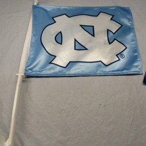 North Carolina Tar Heels Logo on Window Car Flag